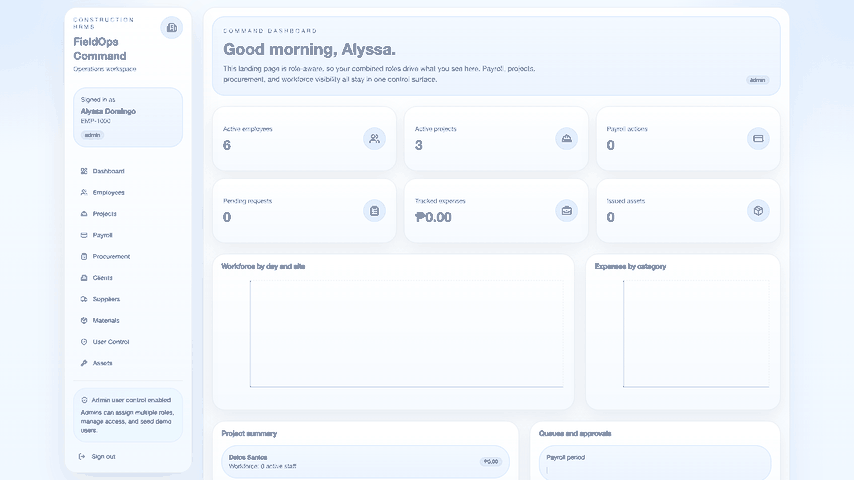 FieldOps HRMS preview